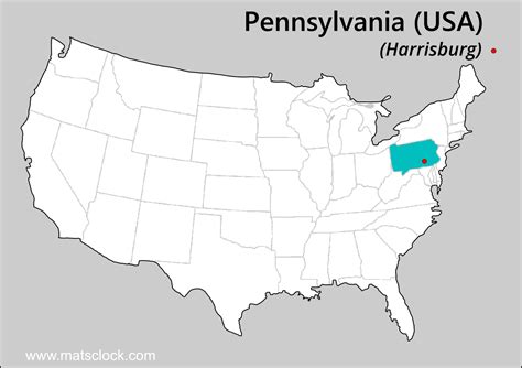 Time pennsylvania usa. Location map of Pennsylvania in the US. Pennsylvania, officially the Commonwealth of Pennsylvania, is a state in the Mid-Atlantic region in the northeast of the United States; the landlocked state features a 70 km (43 mi) short shoreline at Lake Erie. Pennsylvania borders New York in the north and northeast. 