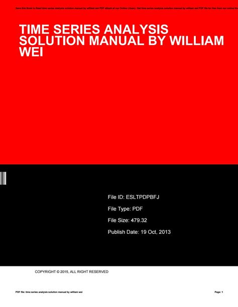Time series analysis solution manual by william we. - Venezuela les andes guide de trekking.