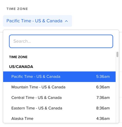 Time zone selection list.  Get the best of Shopping and Entertainment with Pr...