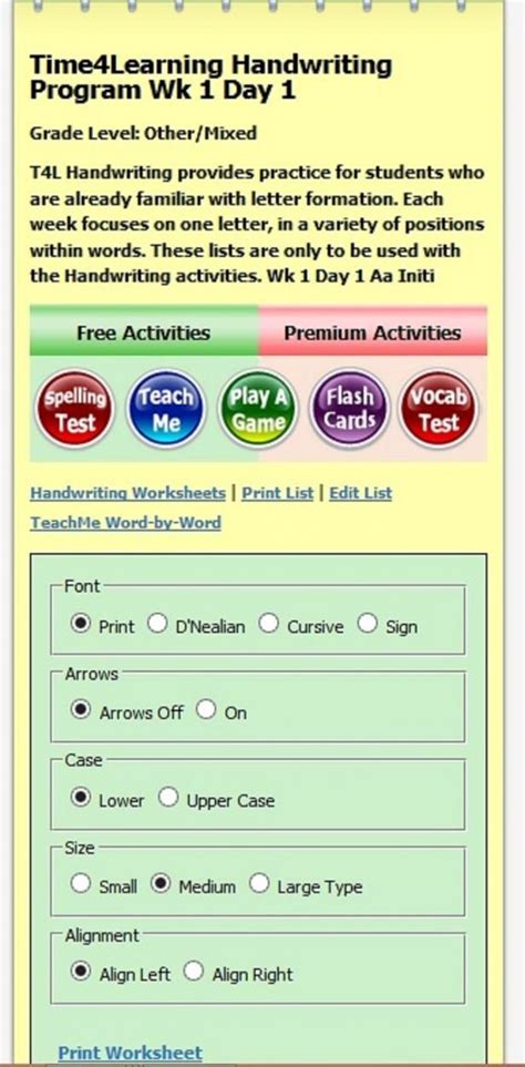 Time4Learning Handwriting Program Handwriting worksheets, Handwriting