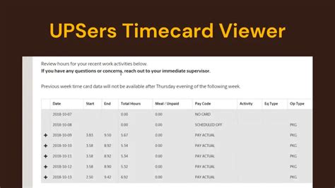 Timecard viewer ups. That way I know approximately what my back pay will be when the/a contract gets ratified. I don't trust ups to get anything right, and I don't trust them to not try and screw us by manipulating time worked, etc. ... I almost never check time card viewer because it only became available to me a few years ago and I don't trust it to be accurate ... 