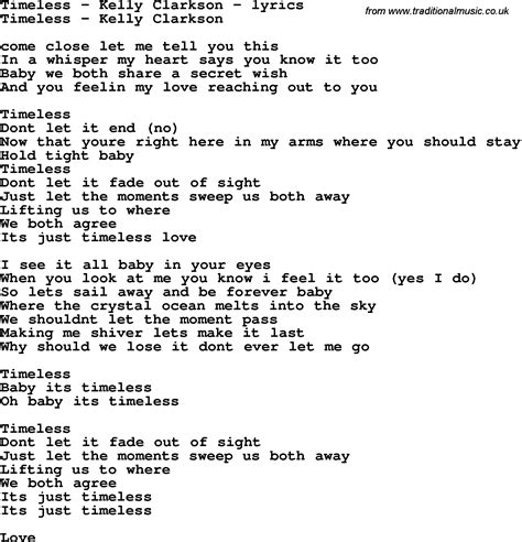 Timeless lyrics. Nov 5, 2008 · hears this song..enjoy babeh... 