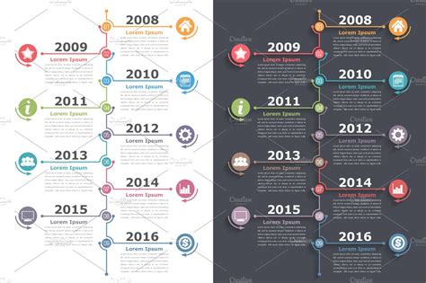Timeline Graphics Creative Market
