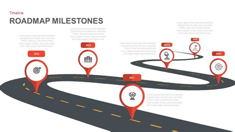Timeline Roadmap with Milestones PowerPoint Template and Keynote