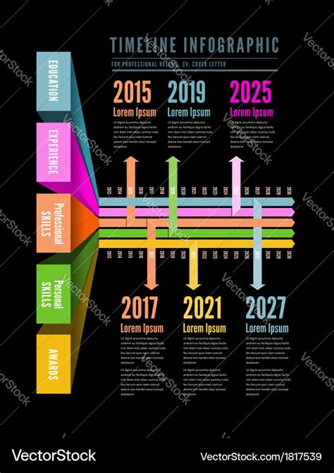 Timeline Web Element Template Royalty Free Vector Image