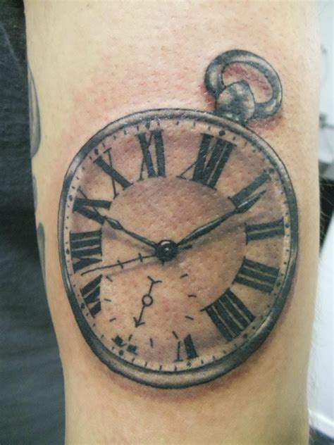 Timepiece Tattoo Tattoos, Clock tattoo, Pins & needles