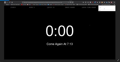 Timer - GitHub Pages