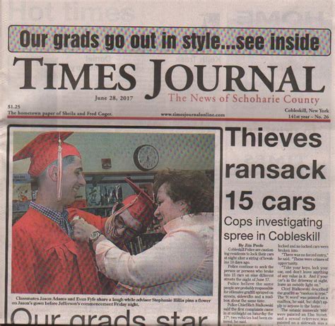 The Cobleskill Times-Journal is a weekly newspaper published every Wednesday that covers the news of Schoharie County. Homepage Social News Sports Arts & Entertainment. Subscriptions. Digital Subscriber Login; .... Times journal cobleskill ny