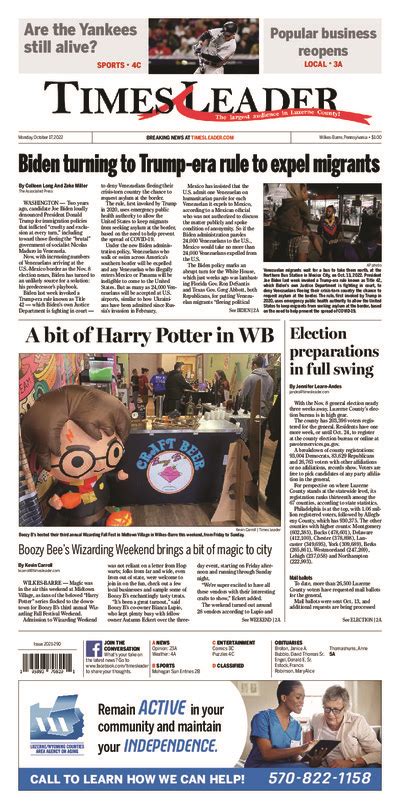 Times leader obits archives.  Browse Now.  1992 – 2026 | Times Leader...