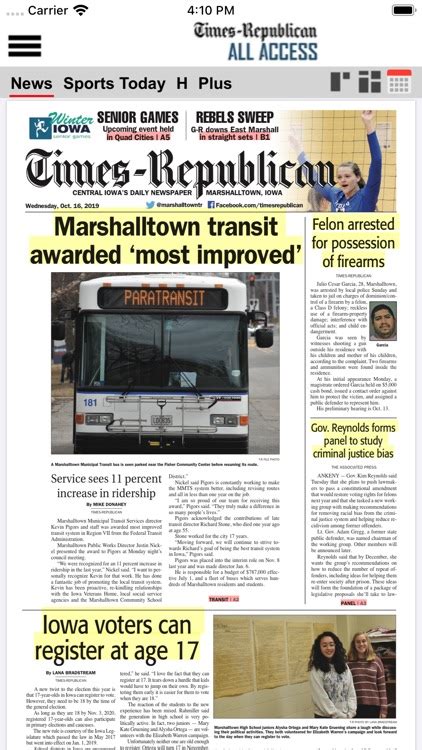 Times republican all access. .  The Times-Republican is the best source for local an...