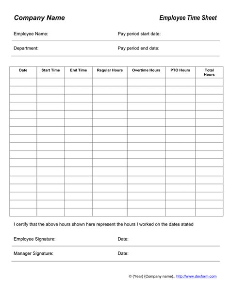 Download, Customize & Print A Timesheet Template. Use our downloadable and printable timesheet templates to track when your employees come in, when they leave, and even what they’ve worked on. Once you download the template, it’s yours to customize any way you want! Basic Timesheet Template. Daily Timesheet Template.. 