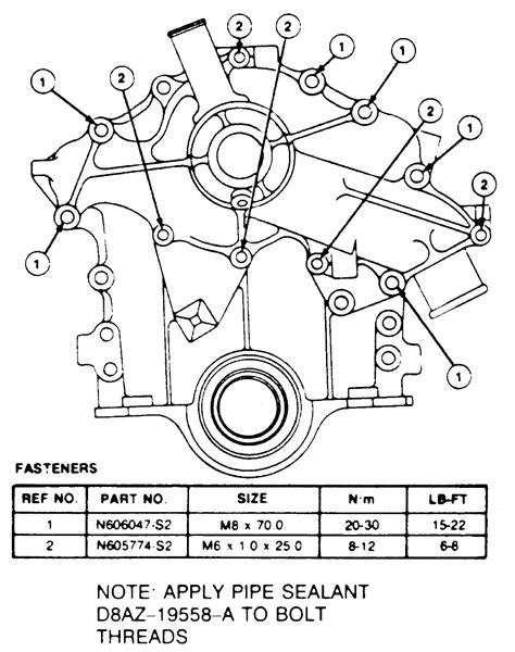 Timing cover torque specs 2000 ford taurus. - New holland 311 baler service manual.