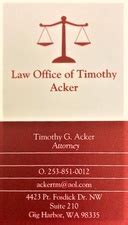 Timothy Grant Acker - a Gig Harbor, Washington (WA) Lawyer