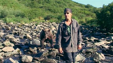 Timothy treadwell photos. [quote]This may be fake.[/quote] I'm sure some people have heard of Timothy Treadwell, aka Grizzly Man. He made his own documentary on bears. It became a hit and was called Grizzly Man Diaries. But this man risked his life every day to help care for bears. He lived with bears. 