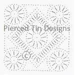Tin Punch Patterns P 1017A Primitive Geometric Diamond 10x10