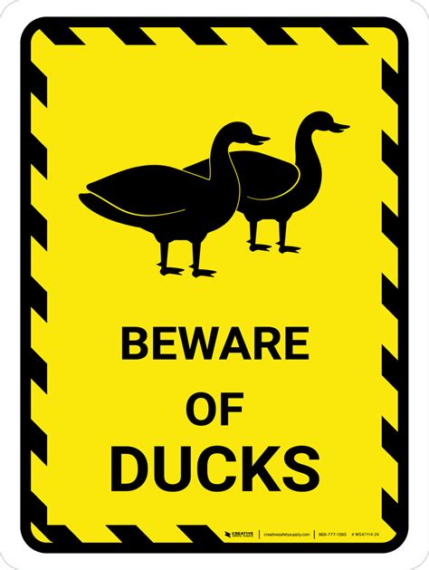 Tin Sign Painting Warning Do Not Enter Beware of Ducks Duck …