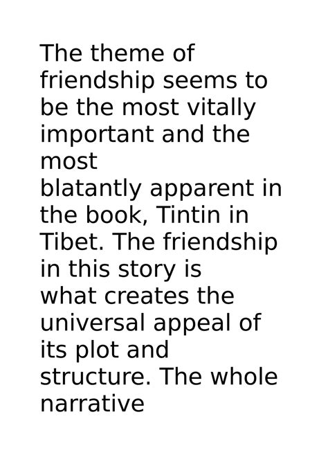 Tin tin - TINTIN IN TIBET - The theme of friendship seems to