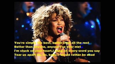 Tina Turner - The Best Lyrics & traduction - Paroles2Chansons