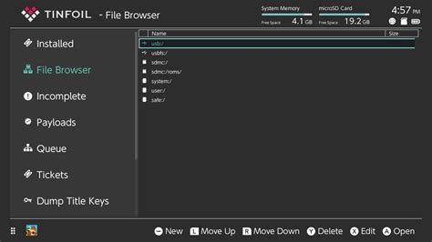 Tinfoil public shop.  This setup provides basic performance and sufficient compati...