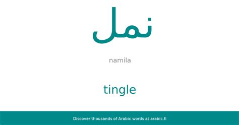 Tingle – an Arabic word