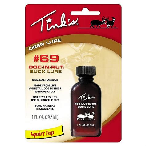 Tinks - Product Overview. The Tink's #69 Doe-in-Heat Hot Bomb is a revolution in scent dispersion. The Doe-in-Rut Bomb contains an air activated heat pouch which heats the scent pad to naturally disperse more scent molecules in the air. Loaded with the proven scent of Tink's #69 this is sure to bring in those big bucks when nothing else will. 