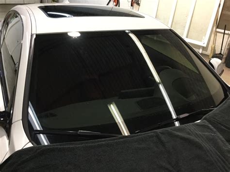 Tinted windshield. According to Faith, a typical 3-ft. x 5-ft. tinted window usually costs between $120 and $200. Window film materials range between $2 to $8 per square foot, plus labor at between $5 and $10 a square foot. Total: $7 to $18. Faith says energy-efficiency tint projects usually pay for themselves in three or four years. 