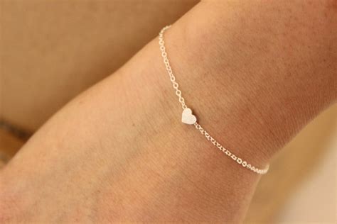 Tiny Heart Bracelet - Etsy