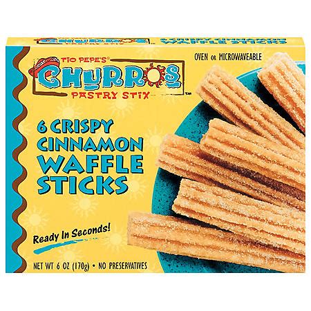 Tio pepe churros. If only Abed had caught the die, none of this would have happened and we’d be eating real Disney churros right now. ... Smart and Final sells frozen Tio Pepe’s churros that are Disneyland Churros. 25 shorter (than DL) churros in a box for $10.99. Comes with a packet of cinnamon sugar. 