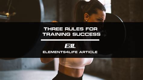 Tip 5 Rules For Training Success