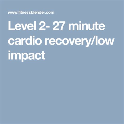 Tip Do Low Level Cardio for Recovery