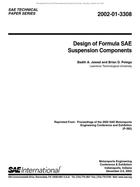 Tip Of Design Sae Formula Engineering Suspension