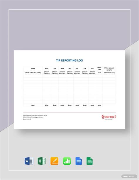 Tip Reporting Log Template Download in Word, Google Docs, Excel