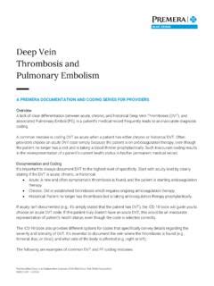 Tip Sheet Deep Vein Thrombosis and Pulmonary Embolism PBCAK