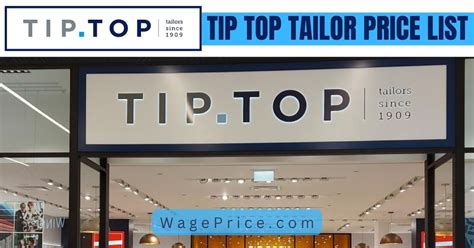 Tip Top Tailor Price List