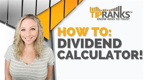 Tipranks dividend calculator. Things To Know About Tipranks dividend calculator. 