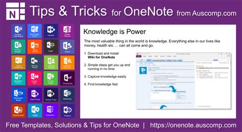 Tips and Tricks for OneNote users Create your own Wiki using OneNote