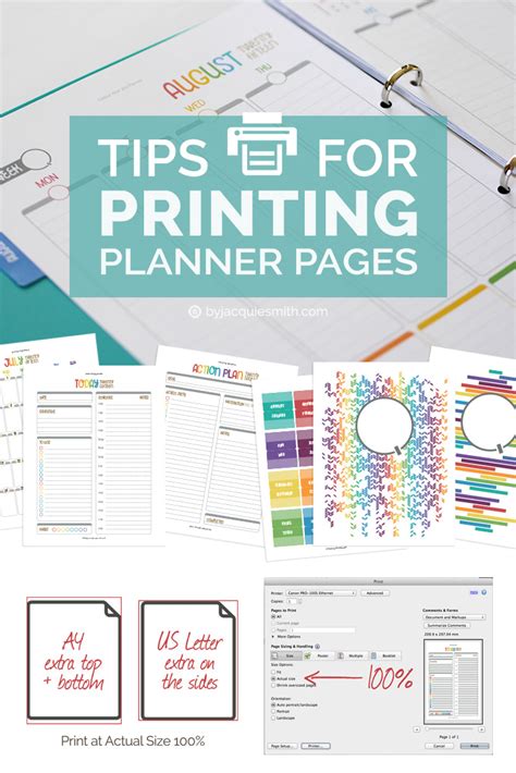 Tips for Printing Planner Pages byjacquiesmith