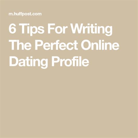 Tips for Writing an Online Dating Profile