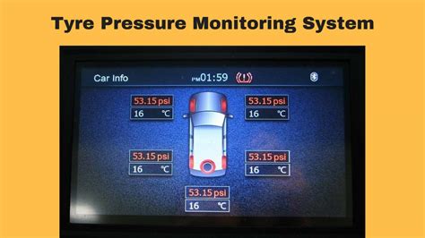 Tire Pressure Monitoring System showing no pressure in one tire