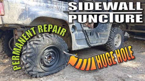 Tire Sidewall PUNCTURE permanent repair procedure - YouTube