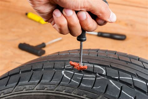 Tire puncture repair. A puncture eventually causes the tire to lose pressure, which is why it is important to check tire pressures frequently. Permanently repair or replace punctured or damaged tires as soon as possible. Do not remove objects that have penetrated your tubeless tires until you can get the vehicle to a repair facility. 