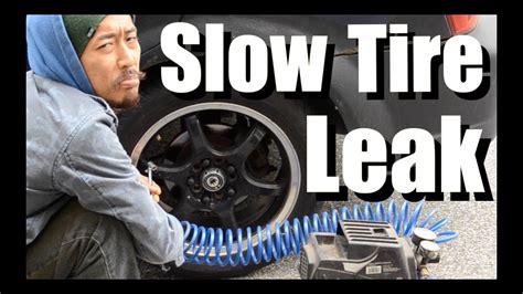 Tire slow leak. Fill The Tire And Rim With Soapy Water. Add soapy water to your tire; around the outer edge of the rim, the area of the leak will be identifiable through bubbles from the leaking air. Mark the area and move to the next step. 3. Release Air From The Valve Stem. 