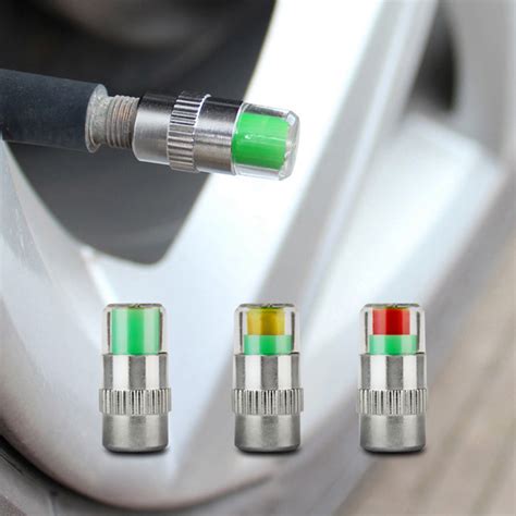 Quick Pressure QP-000090 Chrome Plated Brass 90 psi Tire Pressure Monitoring Valve Cap, (Pack of 4) Recommendations Airmoto Tire Pressure Caps, Easy to Read 3 Color Car Tire Pressure Monitor Valves, 4pcs, 32-to-35 PSI