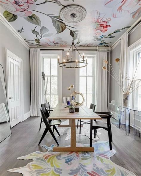 Tired of neutral? Ceiling wallpaper brings color, style to any room