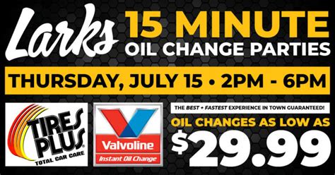 Tires plus oil change price. Tires Plus. 36. Tires, Auto Repair, Oil Change Stations. Tires Plus is a Yelp advertiser. 24 reviews and 8 photos of Tires Plus "I was pleasantly surprise when there was no up sell and they honored my coupon for a synthetic oil change for $20.00. Made a appointment and was in and out in 30 min. I will continue to use them in the future." 