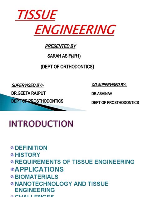 Tissue Engineering Final PDF Tissue Engineering Human Tooth.