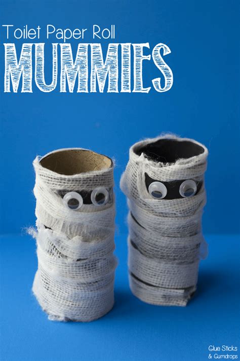 Tissue Paper Mummy Craft Halloween crafts for toddlers, Mummy crafts
