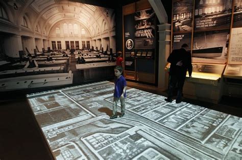 Titanic belfast.  The show consisted of projection mapping onto differ...