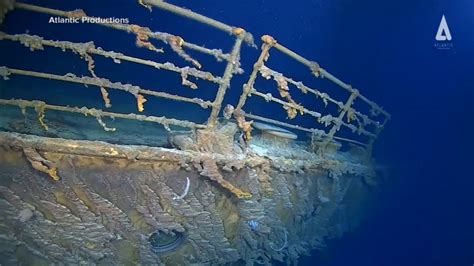 Titanic wreck footage. 15 Feb 2023 ... A haunting video of the Titanic shipwreck, unseen by the public until now, is released on the 25th anniversary of James Cameron's classic ... 