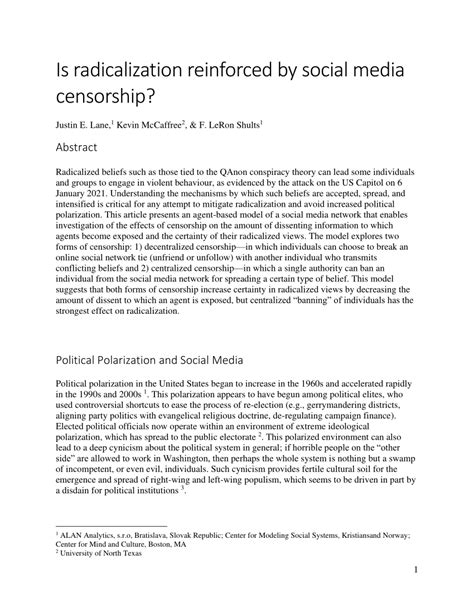 Title: Is radicalization reinforced by